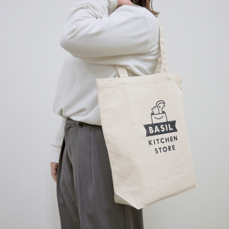 トートバッグ【BLACK】BASIL KITCHEN STORE ORIGINAL