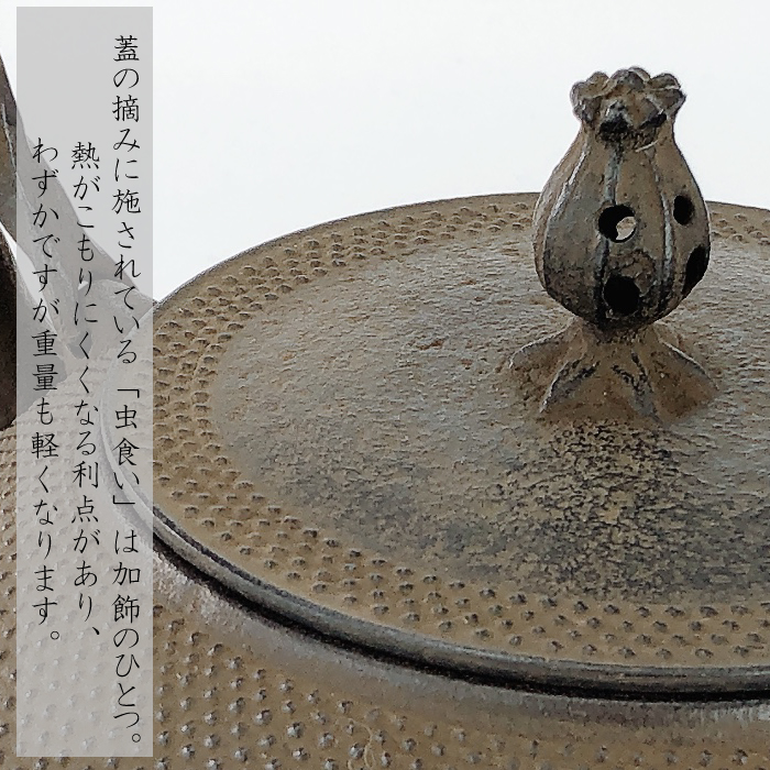 岩鋳 鉄瓶 18型千鳥アラレ【岩鋳の選べる釜敷きセット】 | IZUMIYA