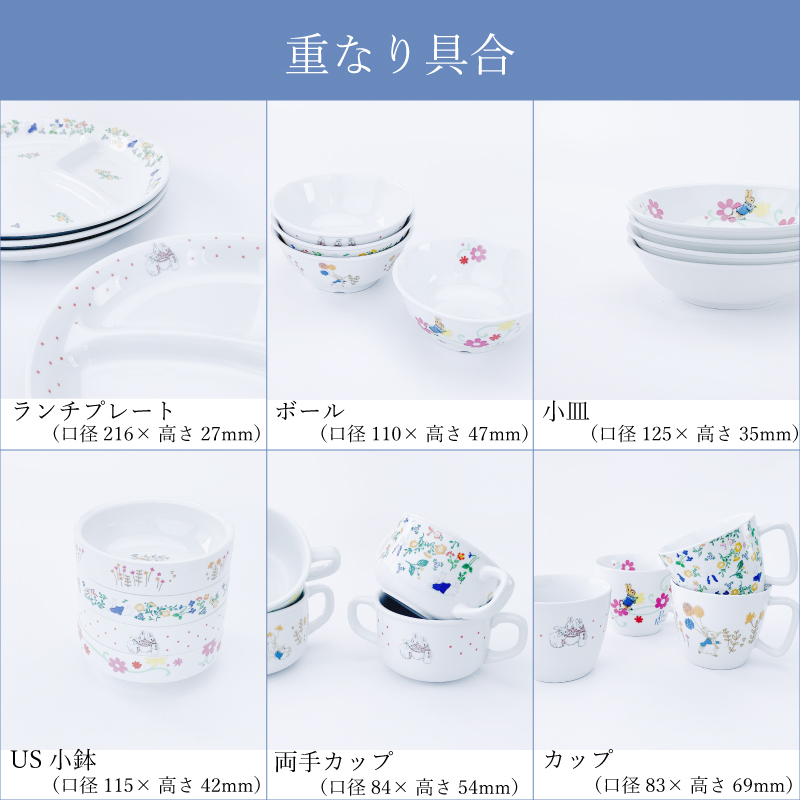 ピーターラビット 選べる 割れにくいこども食器6点セット( Fleur