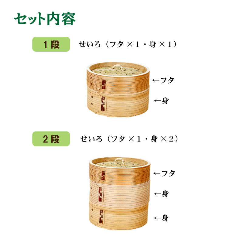 せいろ（フタ・身）セット【15cm・18cm・21cm】 | IZUMIYA