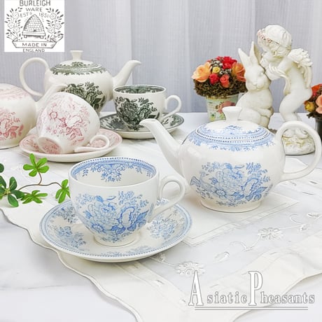 廃盤品 バーレイ burleighプラム プルナス ティーポット ラージ 間遠