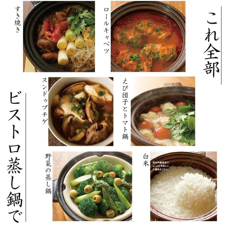 ビストロ蒸し鍋 大【クロ(ACK-31) / アメ (ACK-32)】(2~4人 ビストロ蒸し鍋 大【クロ(ACK-31) / アメ (ACK-32)】(2~4人