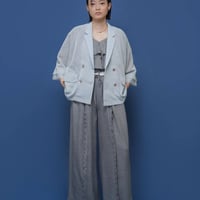 CYANTOKYO（シアントーキョー）フリルラインレイヤーウエストワイドパンツ