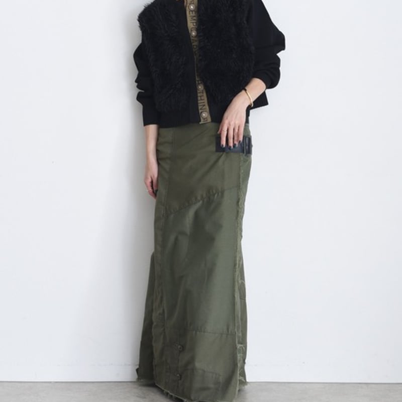 ★【新品】エイミーロウ ファードッキングロゴテープニットカーデ 今季 完売品★ Eimee Law ファードッキングロゴテープニットカーディガン 今期新作