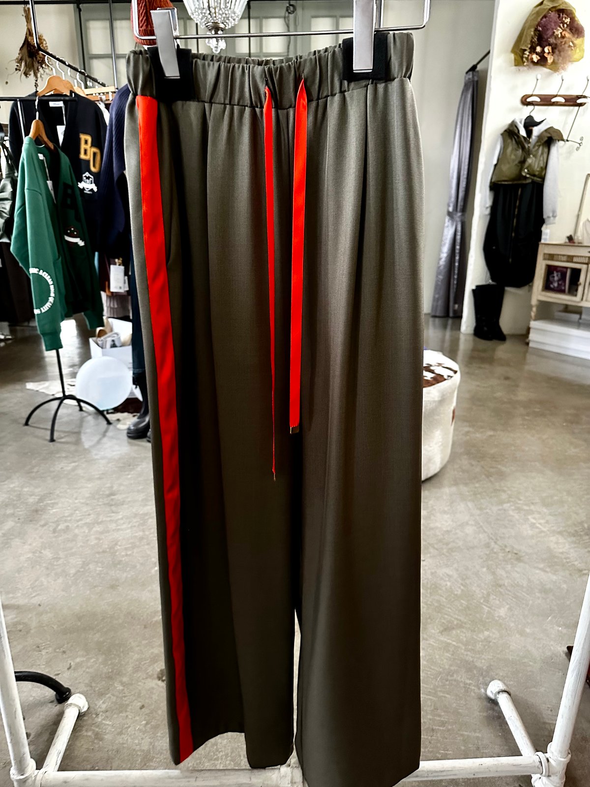 MICALLE MICALLE デニム ナイロン 切り替え ライン パンツ