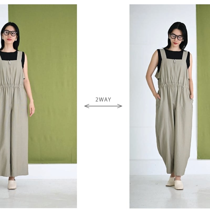 25SS予約アイテム 1％（イチパーセント）切り替えサロペット | ZAZABYS