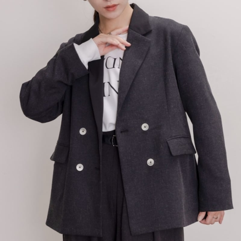 Eimee law（エイミーロー）バックプリーツ微配色ジャケット | ZAZABYS