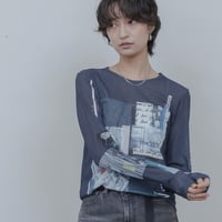 EimeeLaw(エイミーロー）アートフォトプリントシアートップス