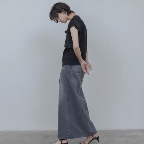 Eimeelaw(エイミーロー）シャーリングフリルメッシュベスト