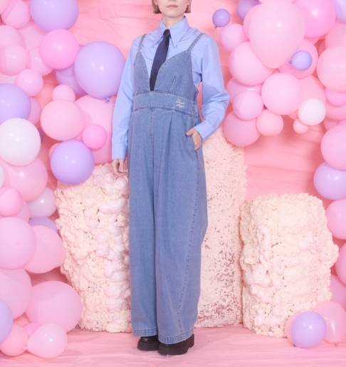 THOMAS MAGPIEデニムライトブルーサロペット38サイズ＊美品＊ THOMAS MAGPIEデニムライトブルーサロペット38サイズ＊美品