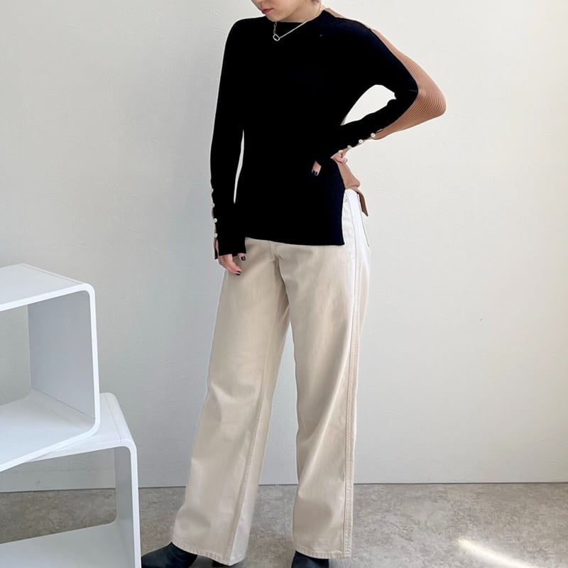 バイカラーリブニット | ZAZABYS