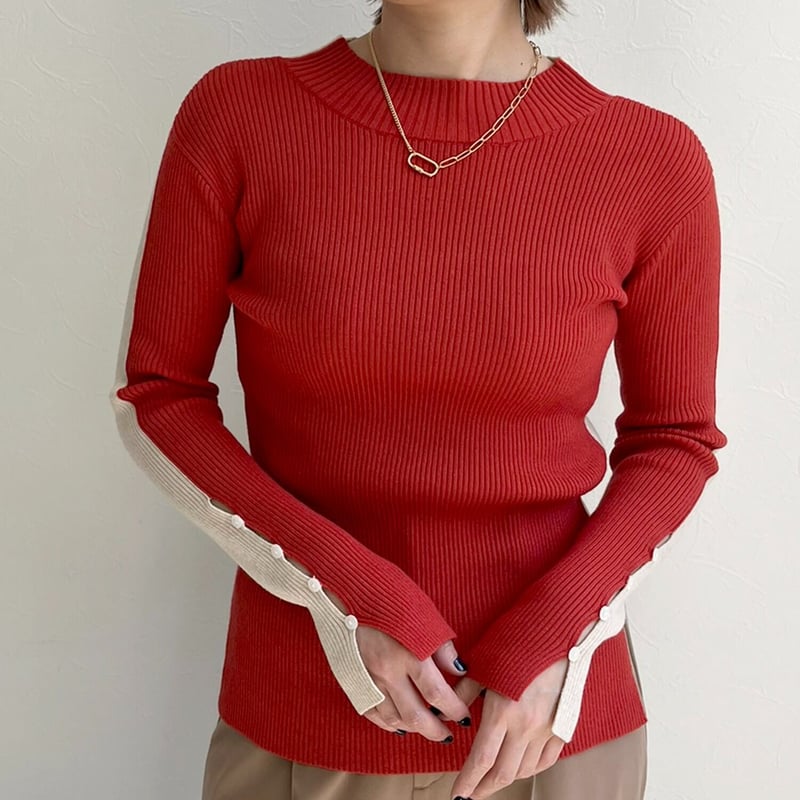 バイカラーリブニット | ZAZABYS