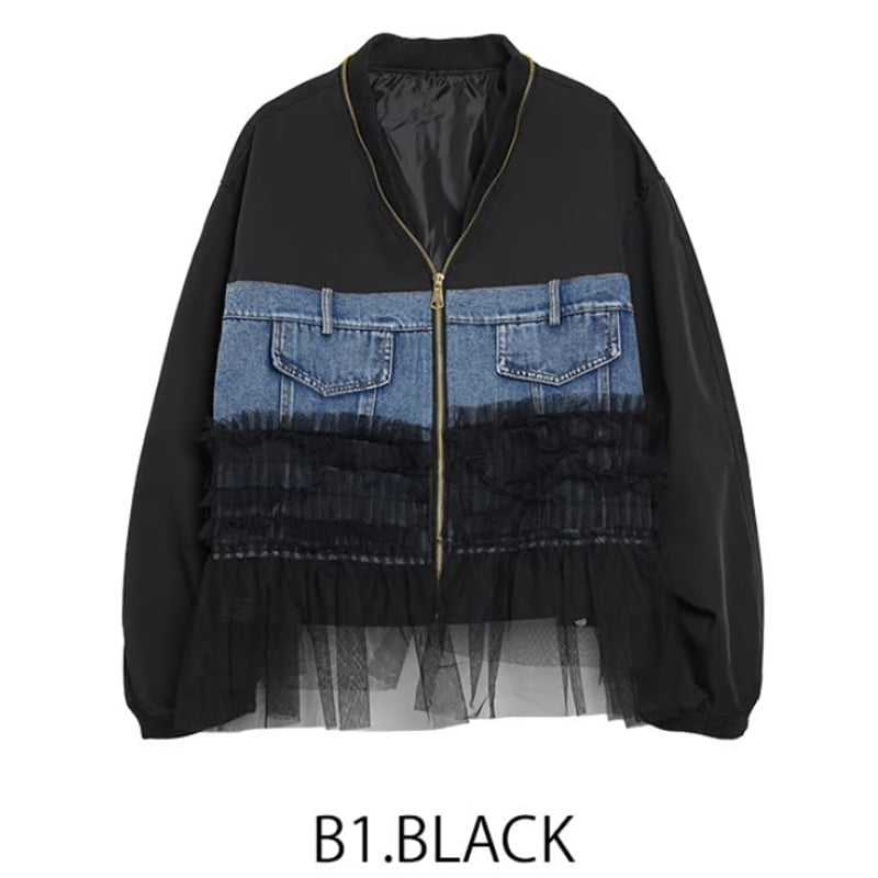 ♥️新品未使用♥️ MICALLE 異素材ドッキングデザインベストジャケット MICALLEMICALLE（ミカーレミカーレ）異素材ドッキングジャケット | ZAZABYS