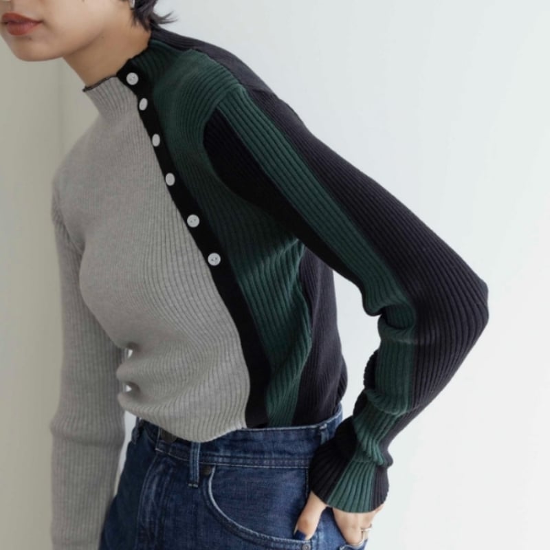 Eimee Law エイミーロウ　3TEXバーボタン ノーカラーCT Eimee Law 3TEXバーボタン ノーカラーCT