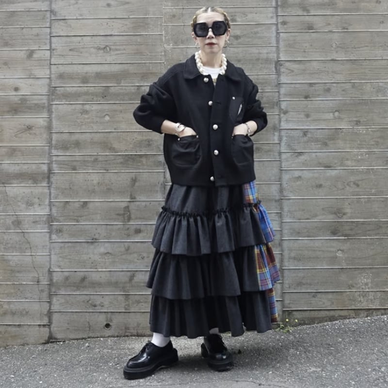 【新品】THOMAS MAGPIE チェック柄フレアスカート 新品】THOMAS MAGPIE チェック柄フレアスカート THOMAS MAGPIE 2024AW