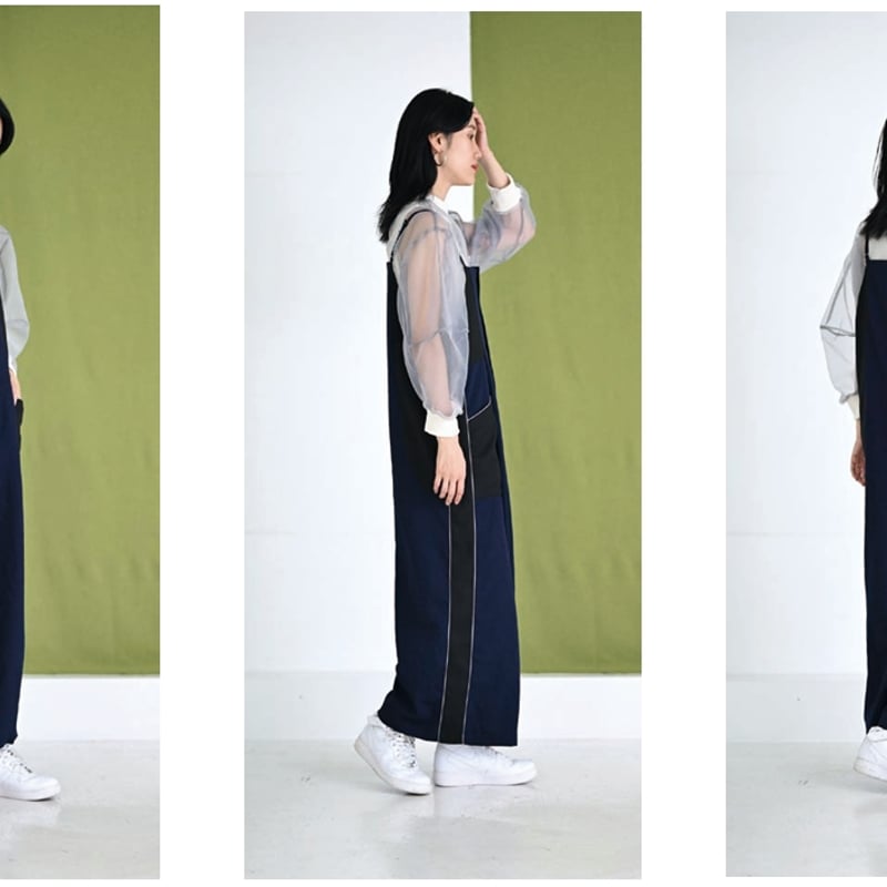 25SS予約アイテム 1％（イチパーセント）パイピングサロペット | ZAZABYS