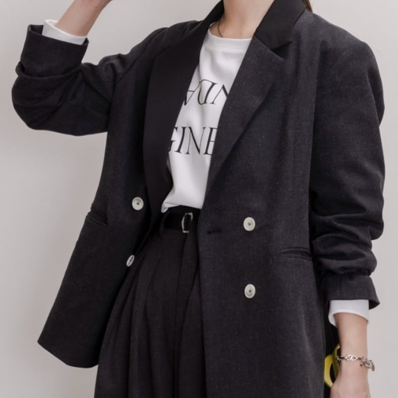 Eimee law（エイミーロー）バックプリーツ微配色ジャケット | ZAZABYS