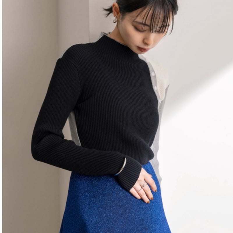 Eimee Law エイミーロウ　3TEXバーボタン ノーカラーCT Eimee Law 3TEXバーボタン ノーカラーCT