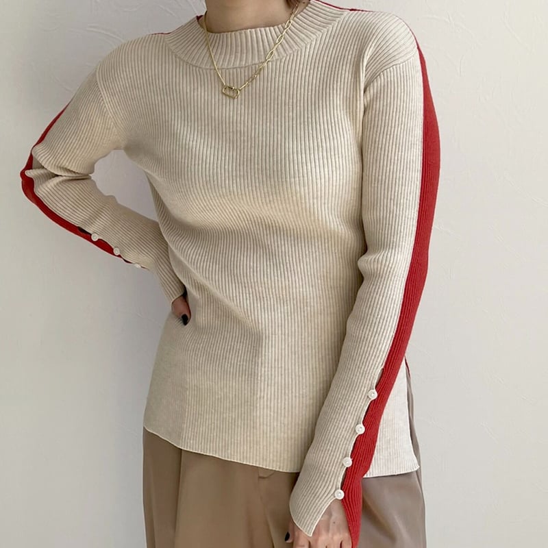 バイカラーリブニット | ZAZABYS