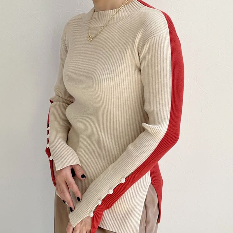 バイカラーリブニット | ZAZABYS