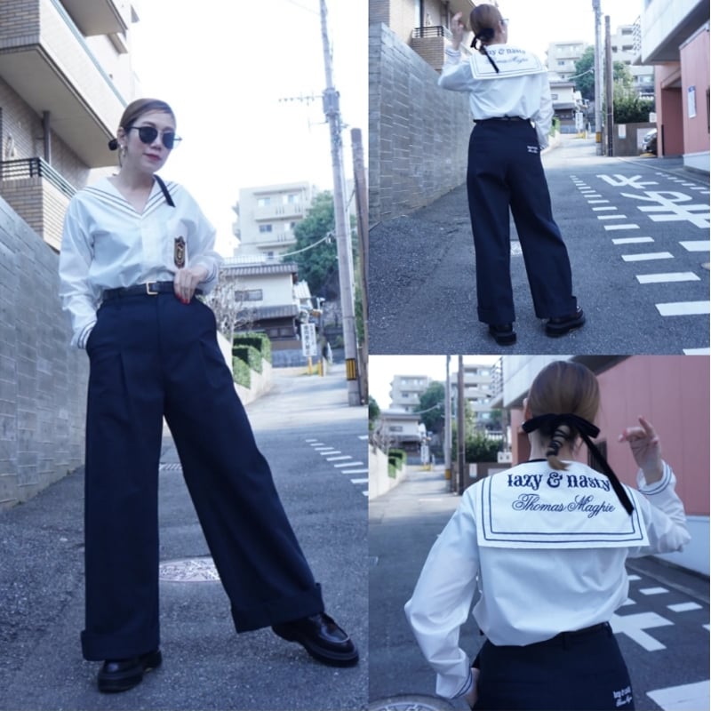 THOMASMAGPIE(トーマスマグパイ）セーラーカラーシャツ | ZAZABYS