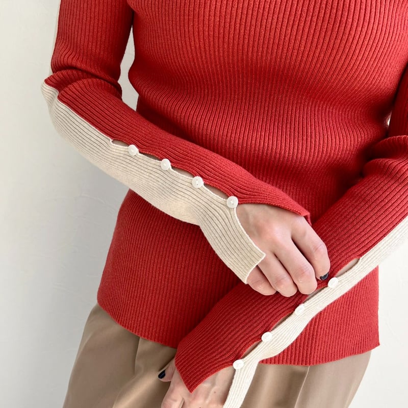 バイカラーリブニット | ZAZABYS