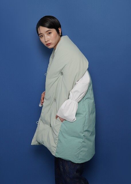 ストールライク異素材ダウンベスト | ZAZABYS