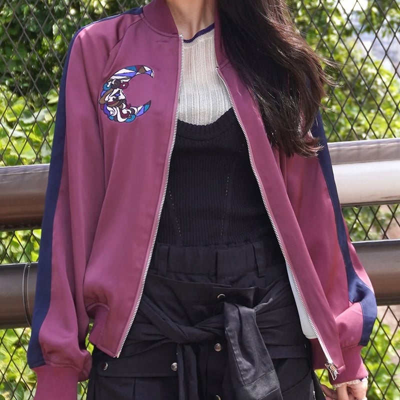 今期新作AULAAILAリバーシブル スカジャン バーガンディ・カーキ REVERSIBLE SUKAJAN — aulaaila