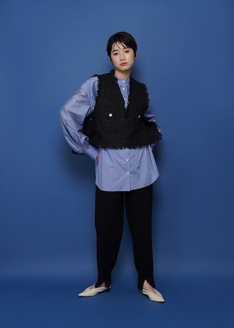 ストールライク異素材ダウンベスト | ZAZABYS