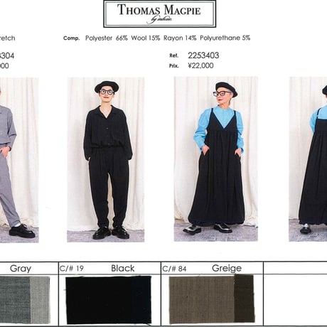 THOMAS MAGPIE（トーマスマグパイ）　25AW予約アイテムカラーまとめ