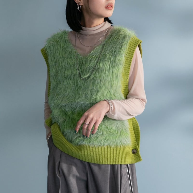 MIXフェザーヤーン2WAYニットベスト | ZAZABYS