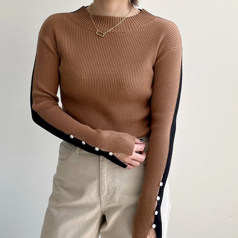 バイカラーリブニット | ZAZABYS