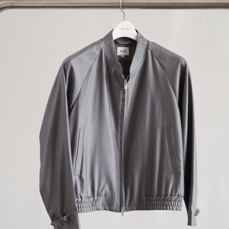 はたやブルゾン【ライトグレー】 006BZ ［ メリノウール × シルク