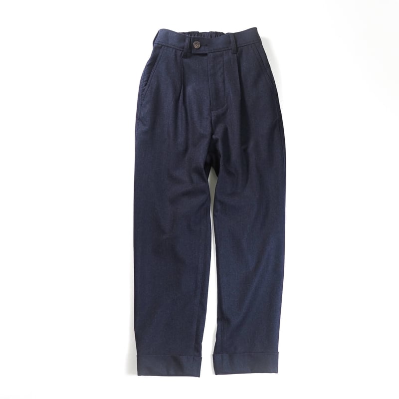 新見本工場　はたやパンツ　フロートポーラ　サンド　サイズ4 はたやパンツ（組下）【ネイビー】006PT ［ メリノウール