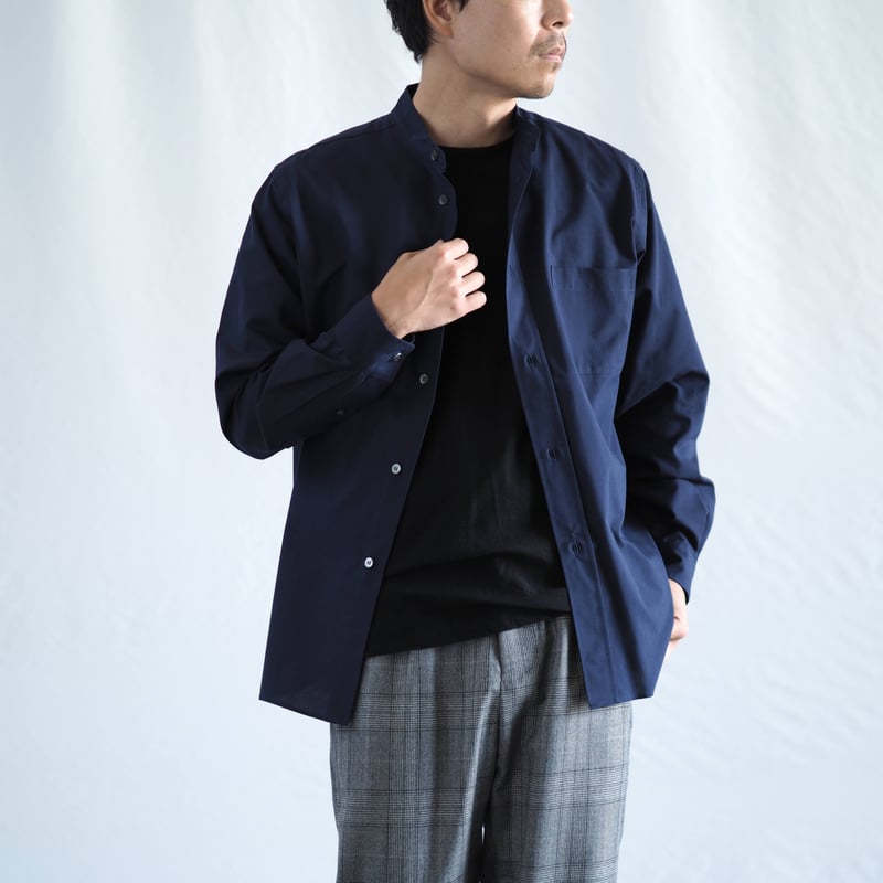 期間限定価格】 はたやシャツバンドカラー 002SH ［ コットン