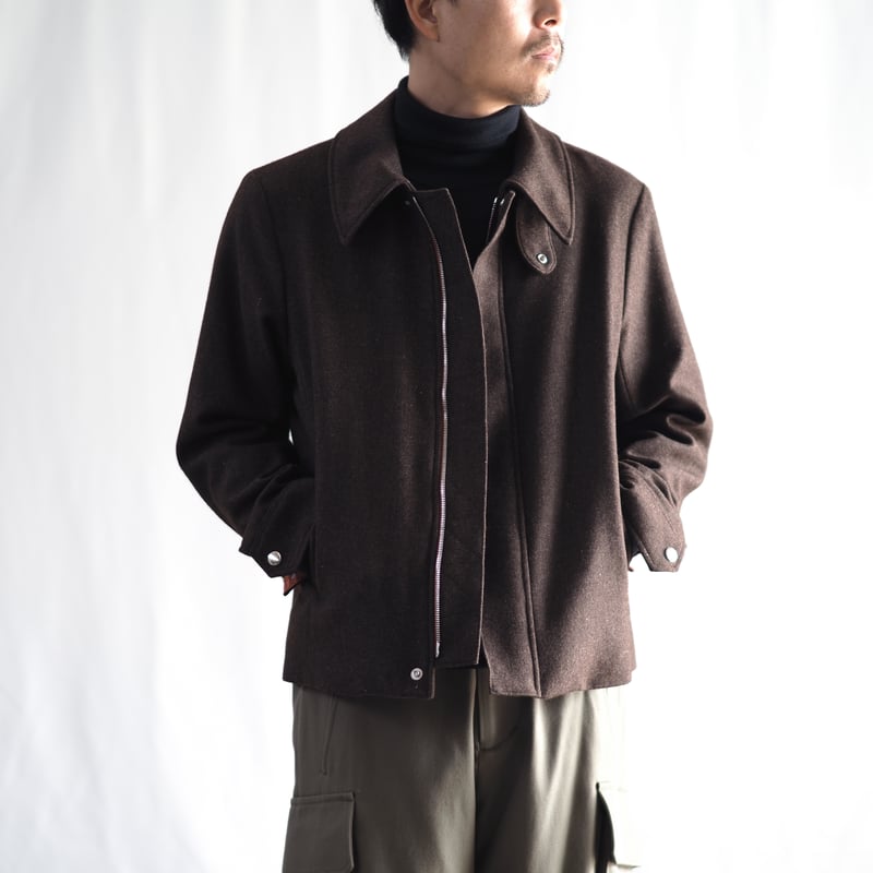 K97　Jurgen Lehl　変形デザイン　圧縮ウールジップアップブルゾン　人 毛七ブルゾン 001BZ ［ ウール ］ | 新見本工場 オンラインストア