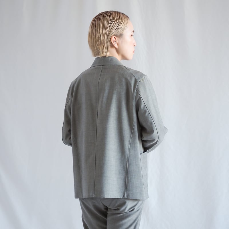 はたやジャケット（組上）【グレー】002JK ［ メリノウール