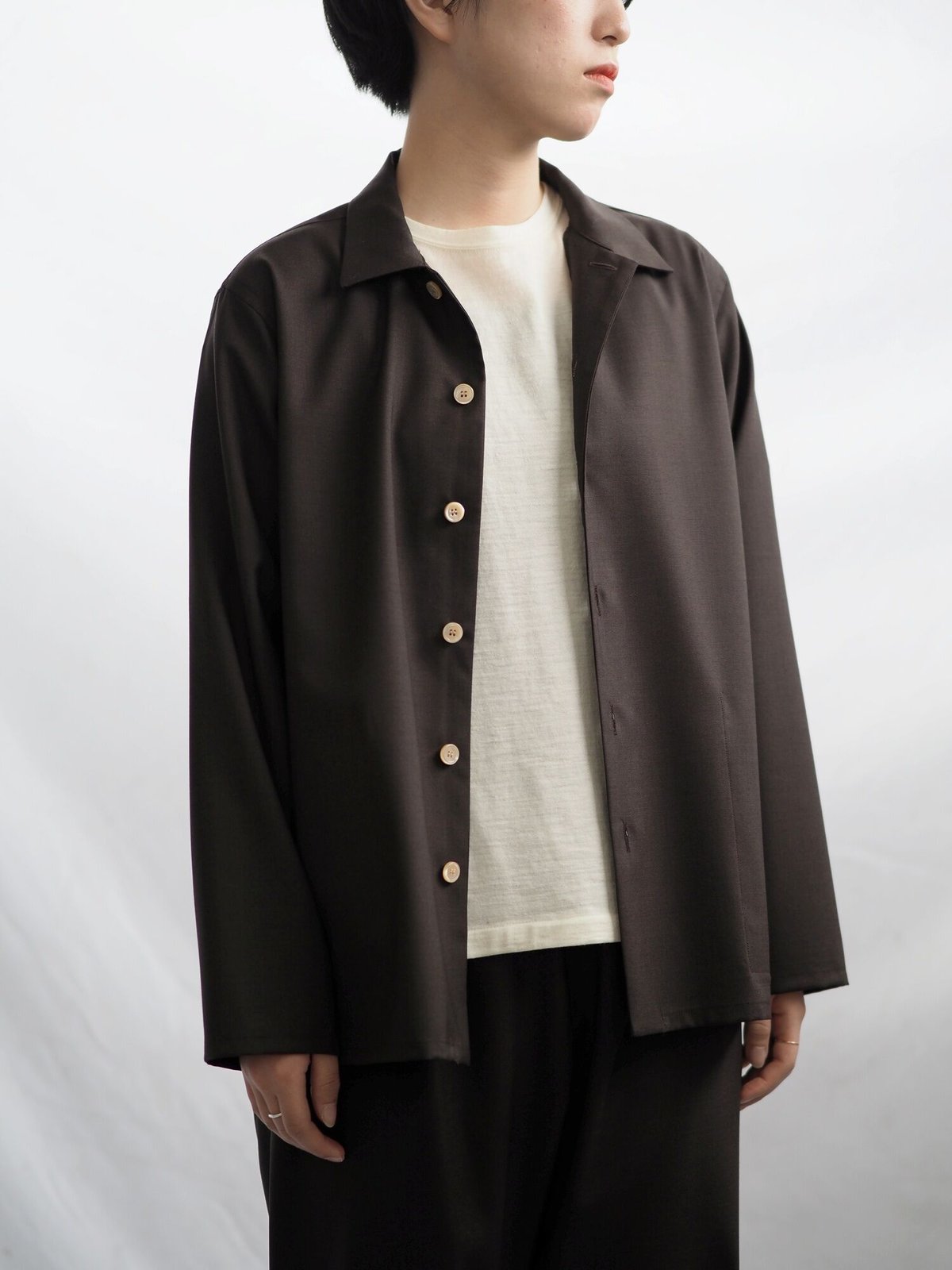 新見本工場　 大ナゴヤプロダクツ 「ONの日」のシャツ　ネイビー　サイズ2 大ナゴヤプロダクツ 「ONの日」のシャツ ブラウン（ユニセックス