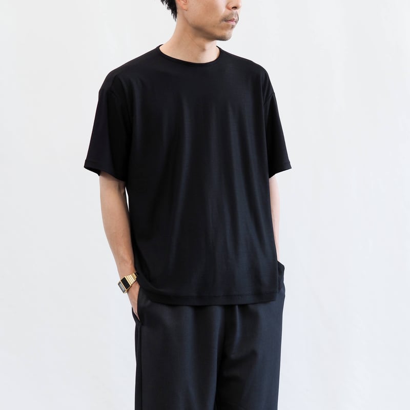 新見本工場　ひつじTシャツ ショート/s［ メリノウール ］アッシュブルー ひつじTシャツ ショート/s 002CS ［ メリノウール ］ | 新見本