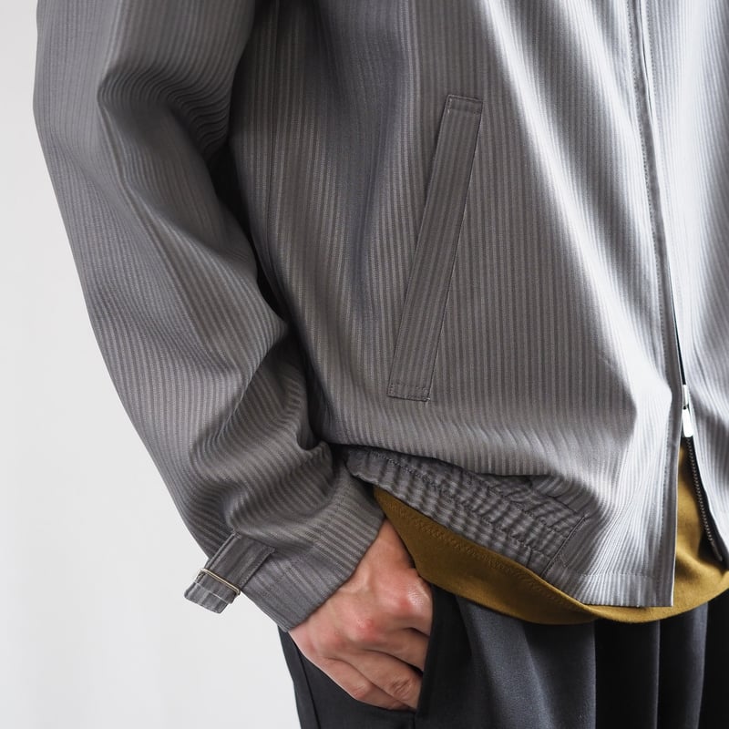 はたやブルゾン【ライトグレー】 006BZ ［ メリノウール × シルク