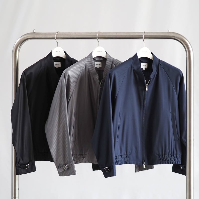 はたやブルゾン【ライトグレー】 006BZ ［ メリノウール × シルク