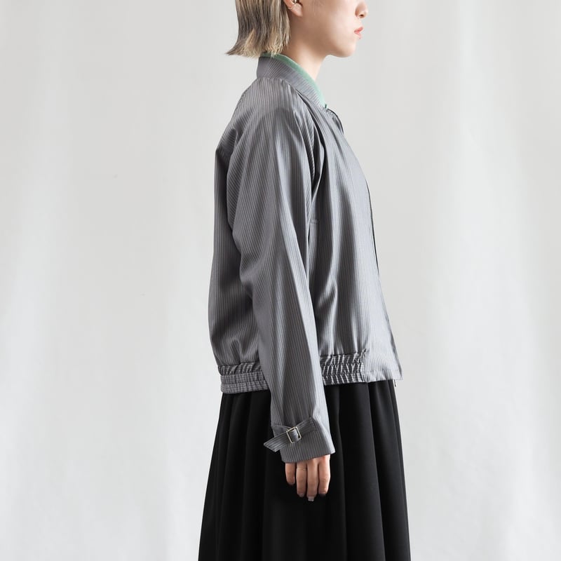 はたやブルゾン【ライトグレー】 006BZ ［ メリノウール × シルク