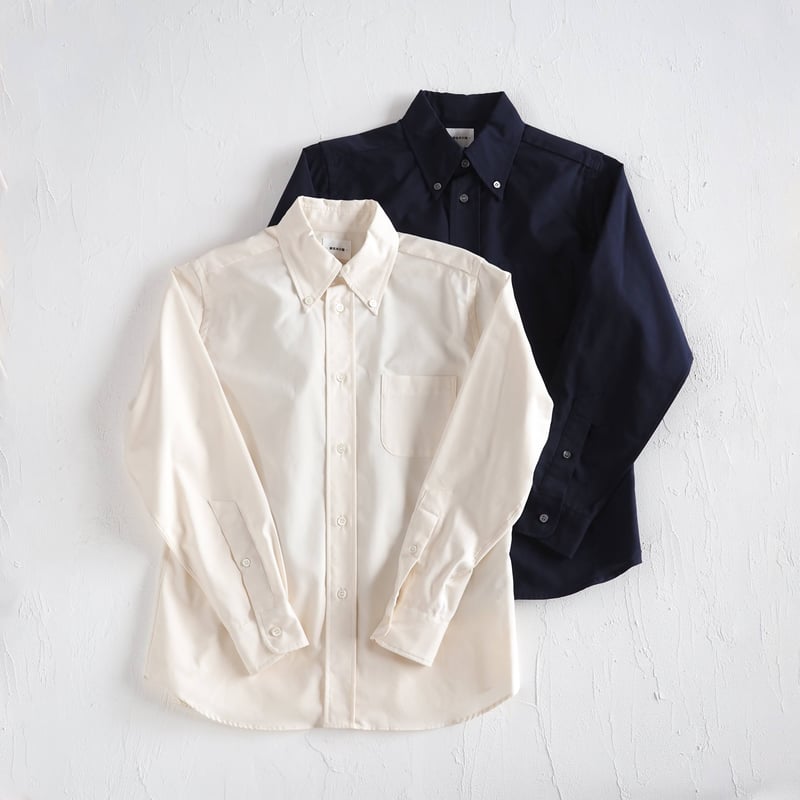 新見本工場 はたやシャツ　サイズ4 はたやシャツ ボタンダウン 001SH ［ コットン×シルク ］ | 新
