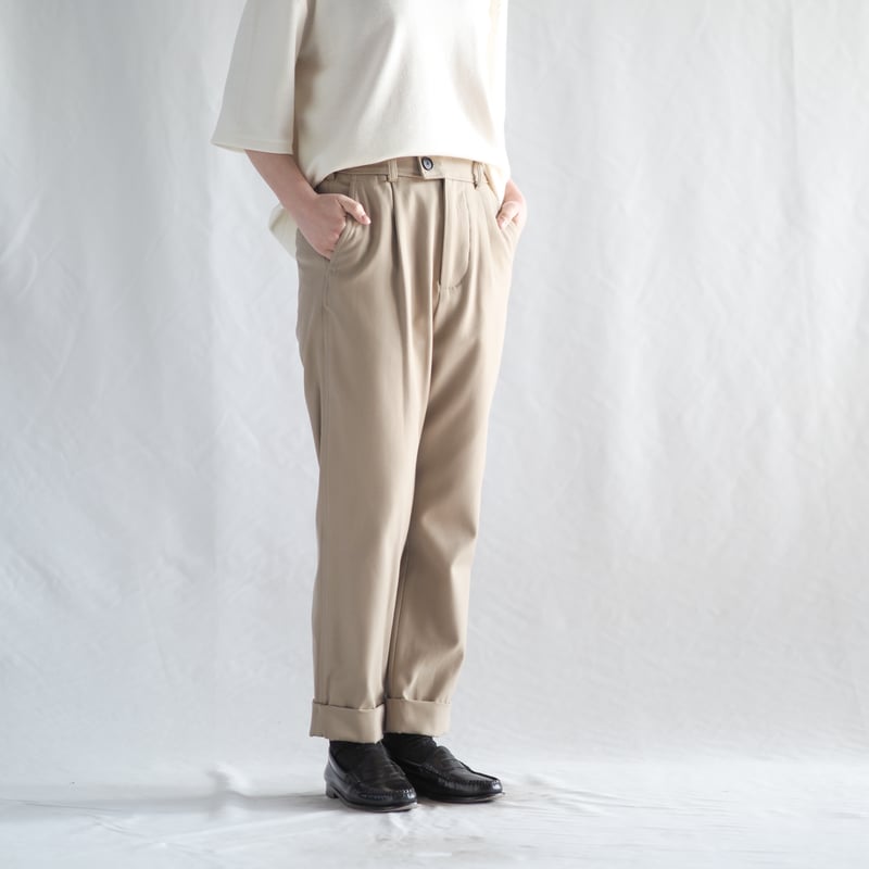 最終価格)新見本工場はたやパンツ　サイズ3 カーキ　バックサテンギャバ 最終価格)新見本工場はたやパンツ サイズ3 カーキ バックサテン