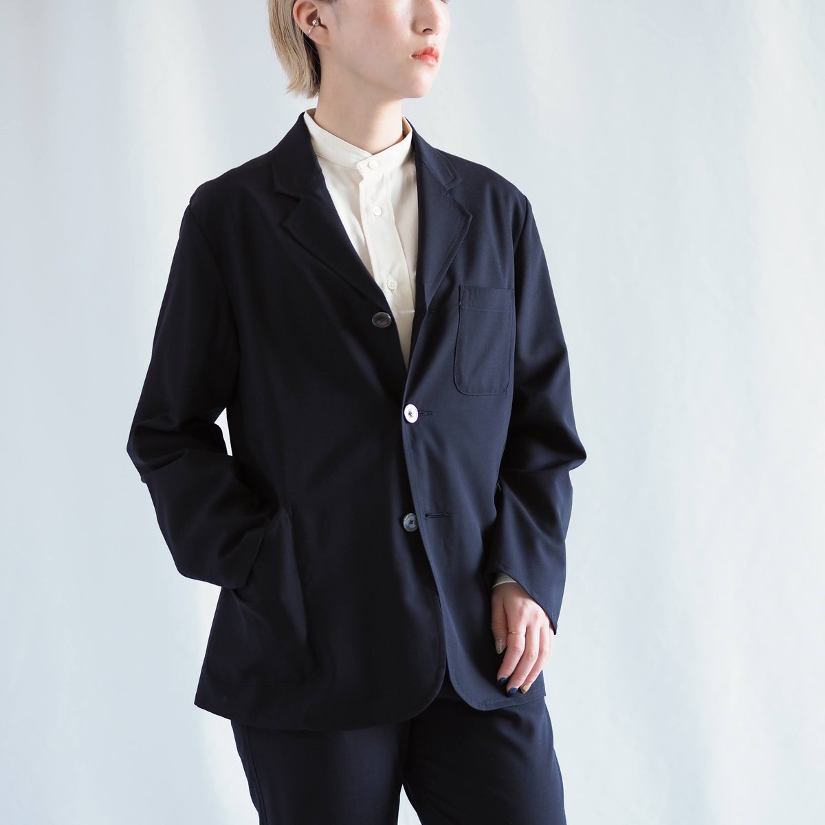 はたやジャケット(組上)【ダークネイビー】004JK [ メリノ はたやジャケット(組上)【ダークネイビー】004JK [ メリノ