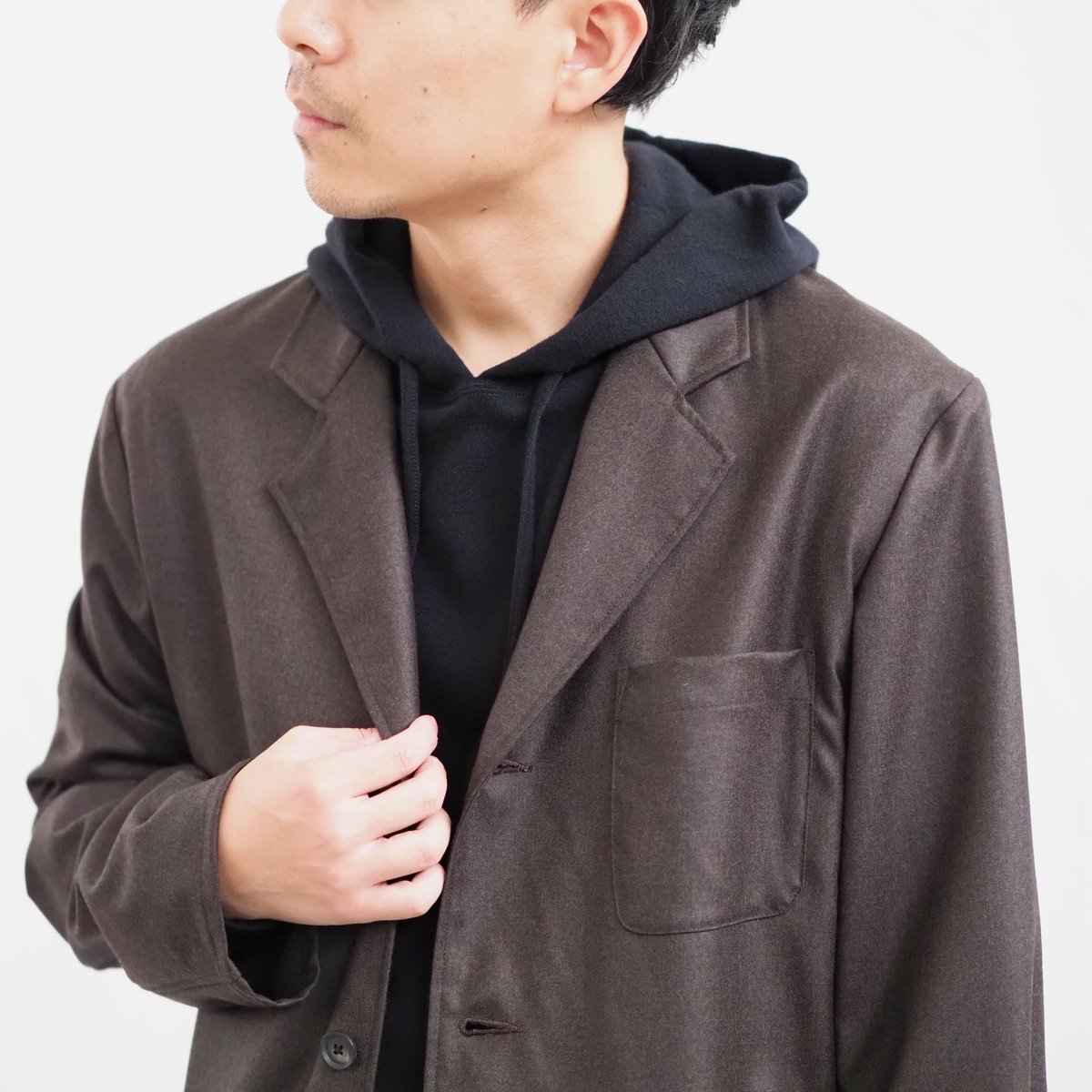 MHL ウール100% ダークブラウン ジャケット MHL ウール100% ダークブラウン ジャケット 代官山店限定ウール