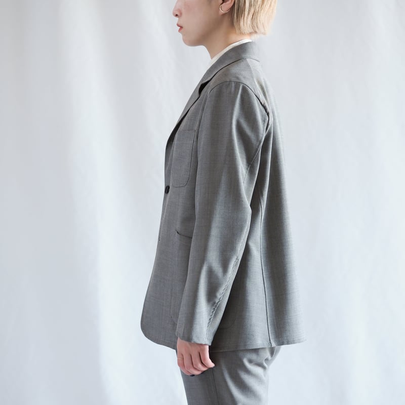 はたやジャケット（組上）【グレー】002JK ［ メリノウール