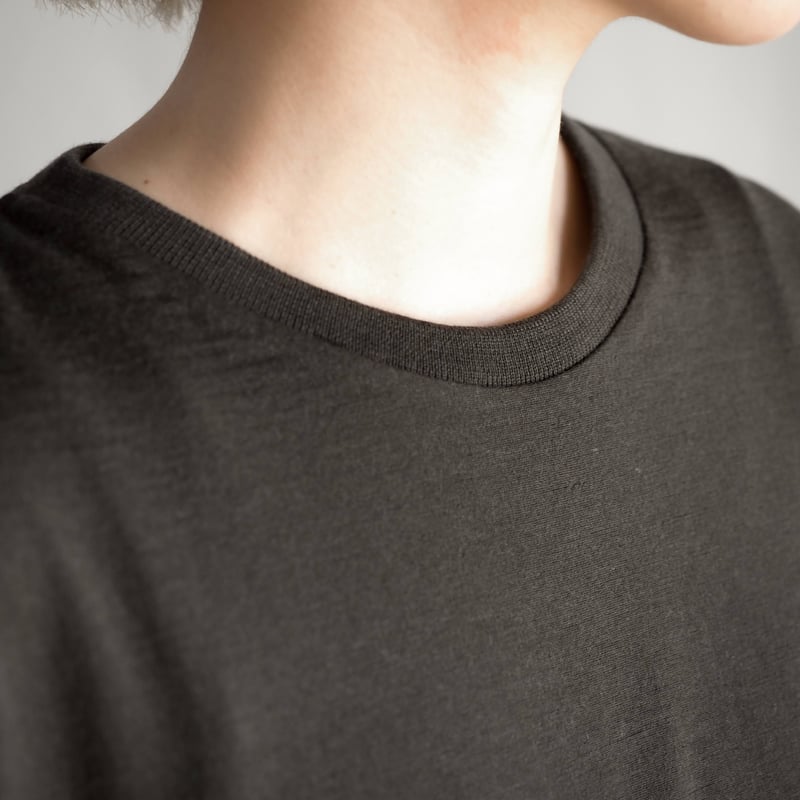 羊毛Tシャツ ロング/s iti-11 ［ メリノウール ］ | 新見本工場
