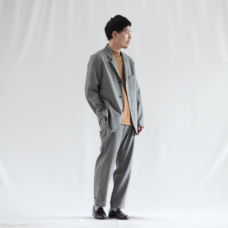 はたやパンツ（組下）【グレー】002PT ［ メリノウール×キッドモヘヤ