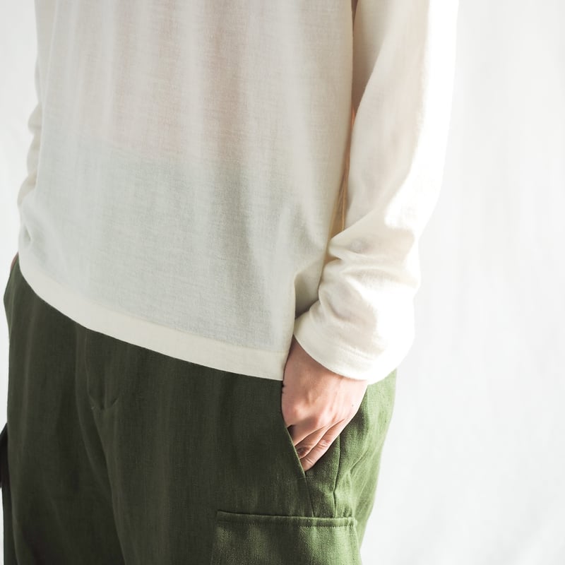 羊毛Tシャツ ロング/s iti-11 ［ メリノウール ］ | 新見本工場